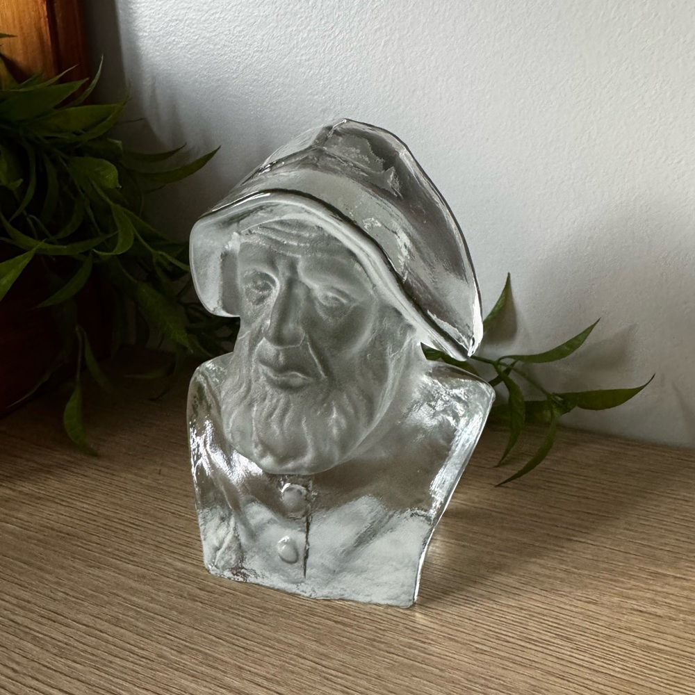 Viking Glass Realistic Sculpture Bust Art Bookend - Picture 3 of 9